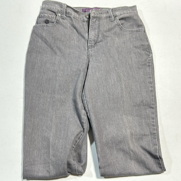 Gloria Vanderbilt Amanda gray stretch jeans size 6 short - Picture 4 of 4